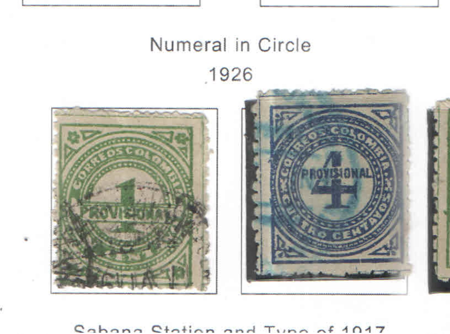 Colombia PO 1926 Numerals  Circle .+ Scott.395+396.. See Scan On Scott.Page - Colombia