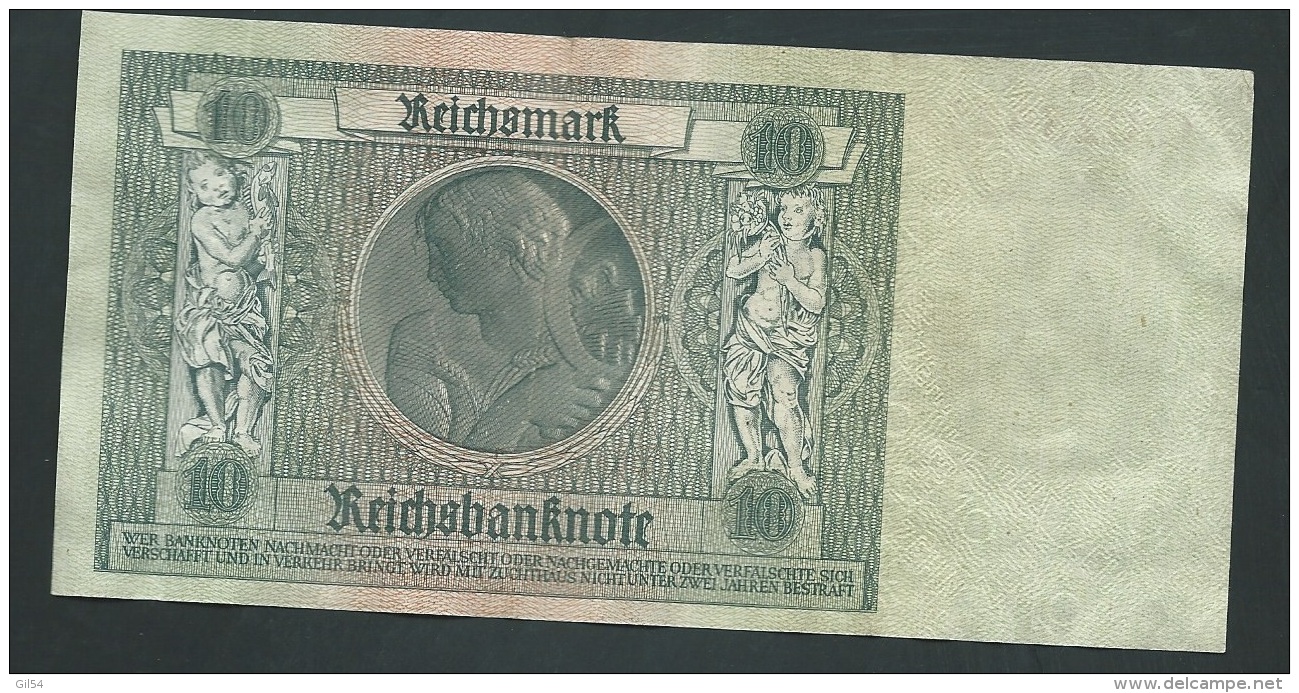 Allemagne.Billet 10 Reichsmark   S2RIE  C.02882757- LAURA 4110 - 10 Reichsmark