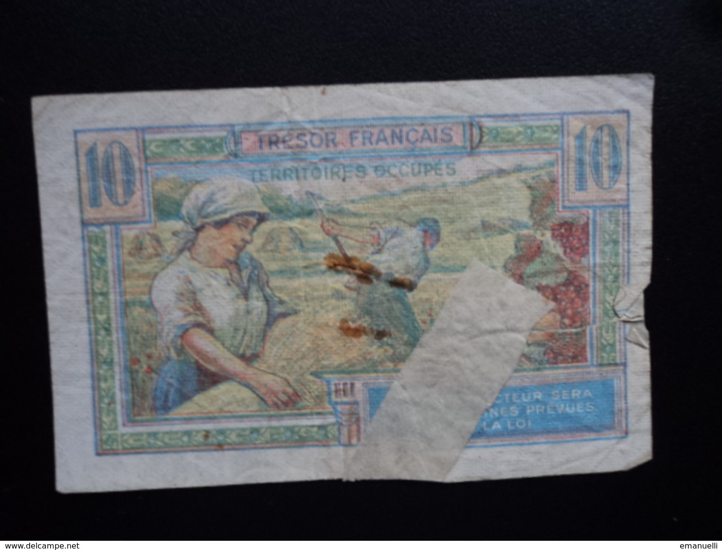 FRANCE : émission Pour Les Territoires Occupés : 10 FRANCS  ND 1947  P M7a / VF 30.1   AB - 1947 Staatskasse Frankreich