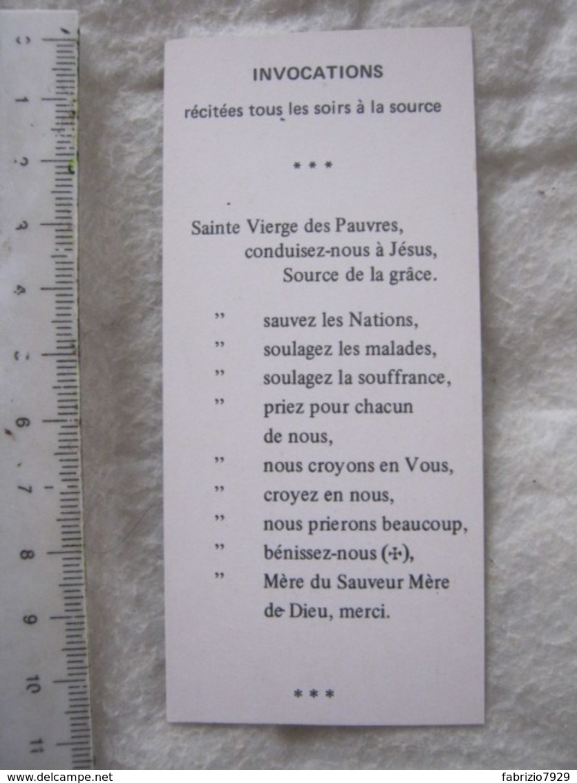 SN1 SANTINO HOLY CARD IMAGE SAINTE PIEUSE HEILINGENBILD - FRANCIA FRANCE SAINTE VIERGE DES PAUVRES - Devotieprenten