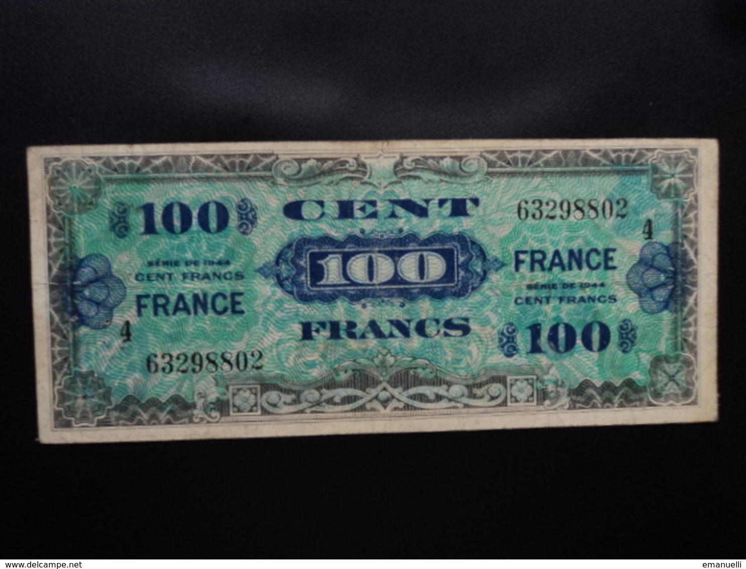 FRANCE : Impression Américaine : 100 FRANCS  Série De 1944 (4 Juin 1945)  Série 4  P 123c / VF 25.4    TTB * - 1945 Verso Frankreich