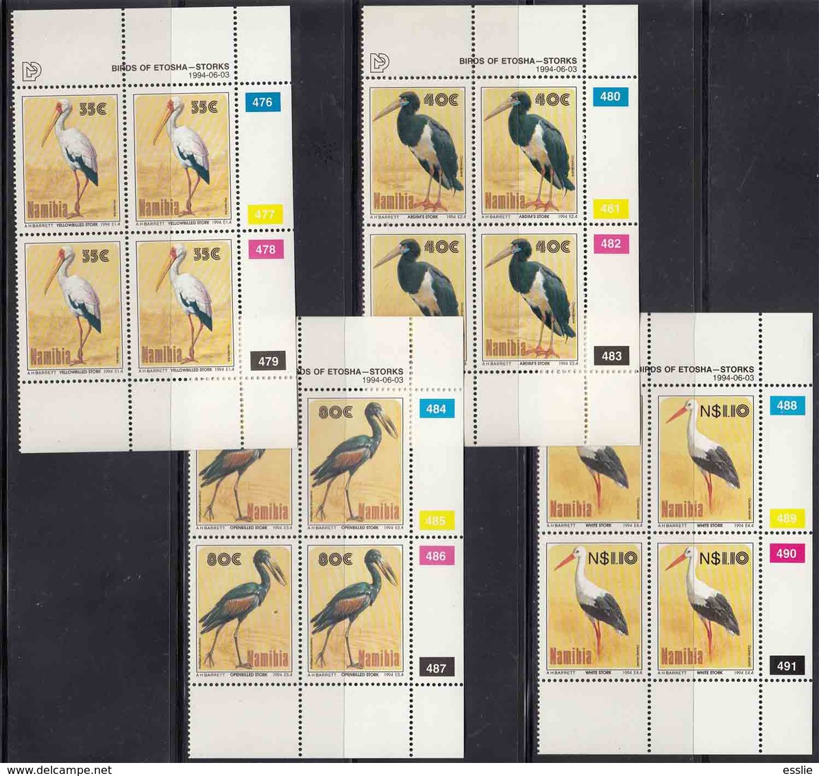 Namibia (Previously South West Africa SWA) - 1994 - Storks Birds Of Etosha - Namibia (1990- ...)