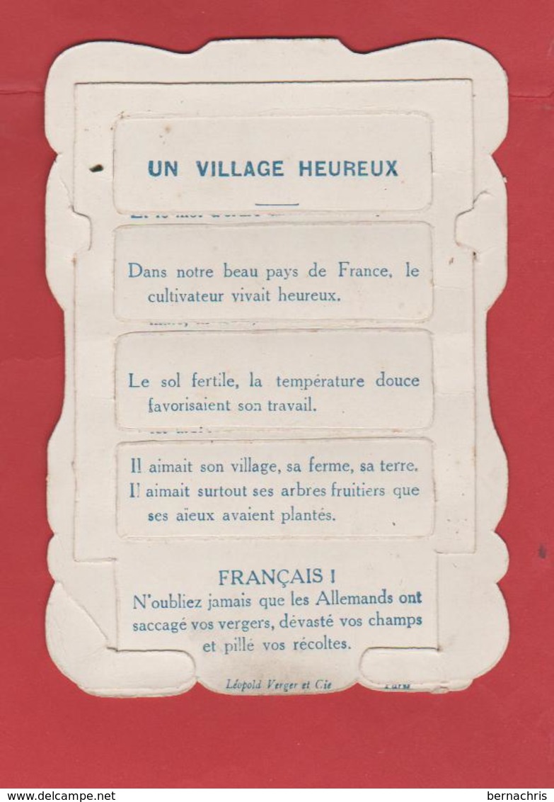 Une  Image à Tirette Avant Et Après Le Passage Des Allemands - 1914-18