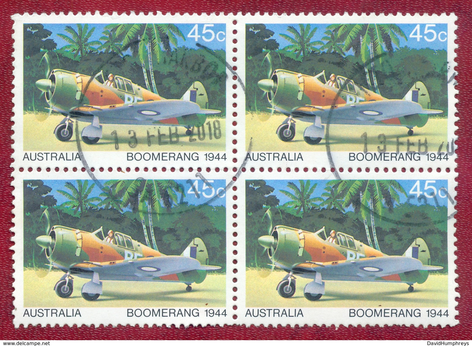 Australia 1980 45c Australian Aircraft SG763 Block Of 4 Used - Used Stamps