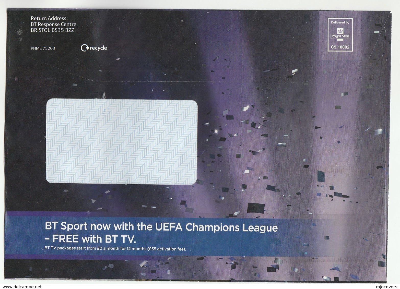 GB BT UEFA FOOTBALL Illus ADVERT COVER Soccer MANCHESTER UNITED REAL MADRID Delivered By Royal Mail Stamps Sport - Famous Clubs