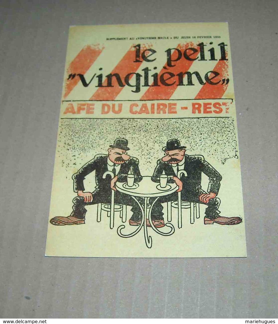 CARTE POSTALE TINTIN HERGE LE PETIT VINGTIEME - Bandes Dessinées