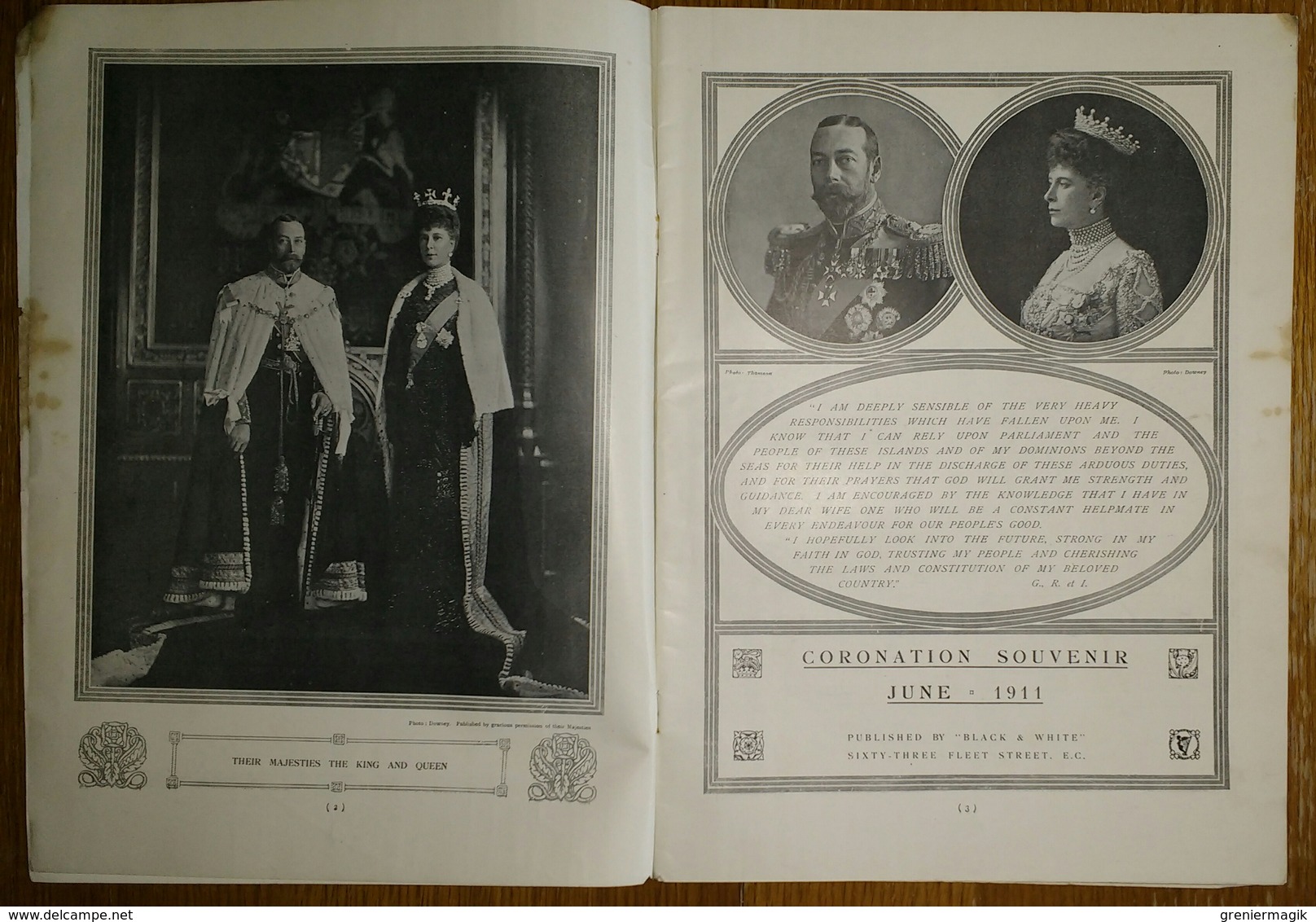 Black&White Coronation Souvenir June 1911 King George V Queen Mary And Alexandra - Prince Of Walles - The Kings Sailors - Histoire
