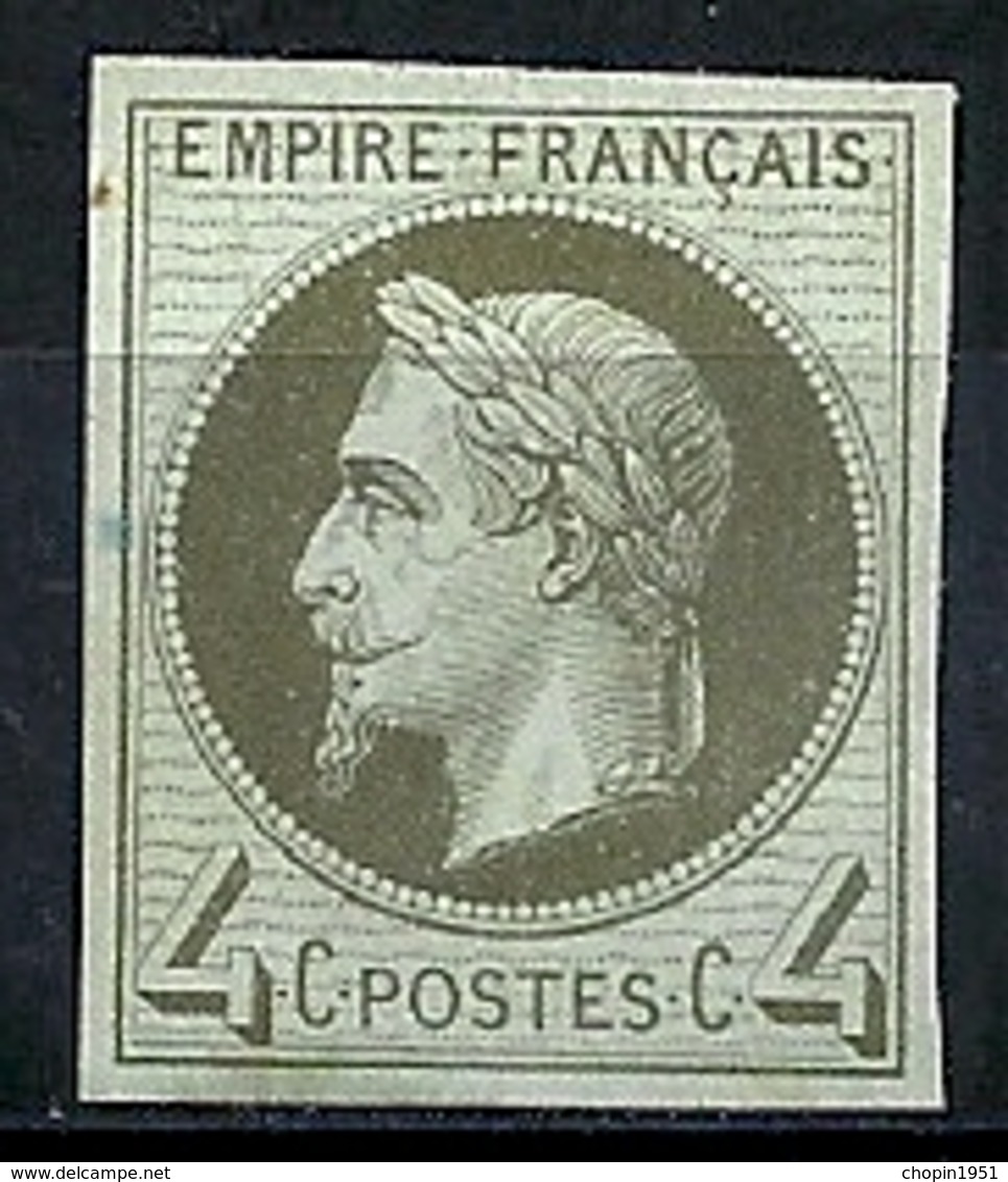 FRANCE - ESSAI POUR LA COULEUR - 4 C. VERT BRONZE NAPOLÉON LAURÉ - Autres & Non Classés