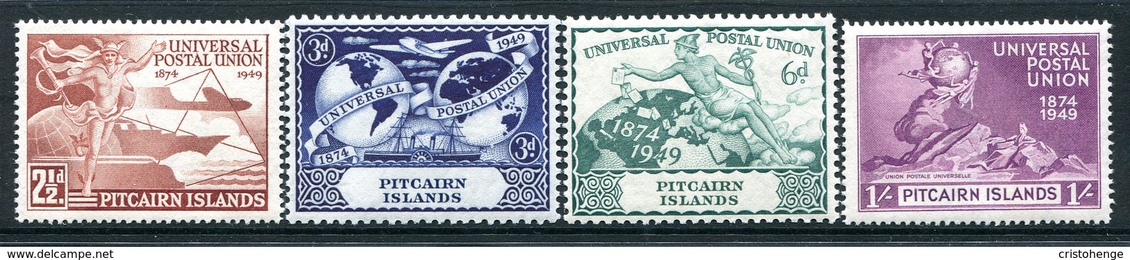 Pitcairn Islands 1949 KGVI 75th Anniversary Of Universal Postal Union UPU Set MNH (SG 13-16) - Pitcairn Islands