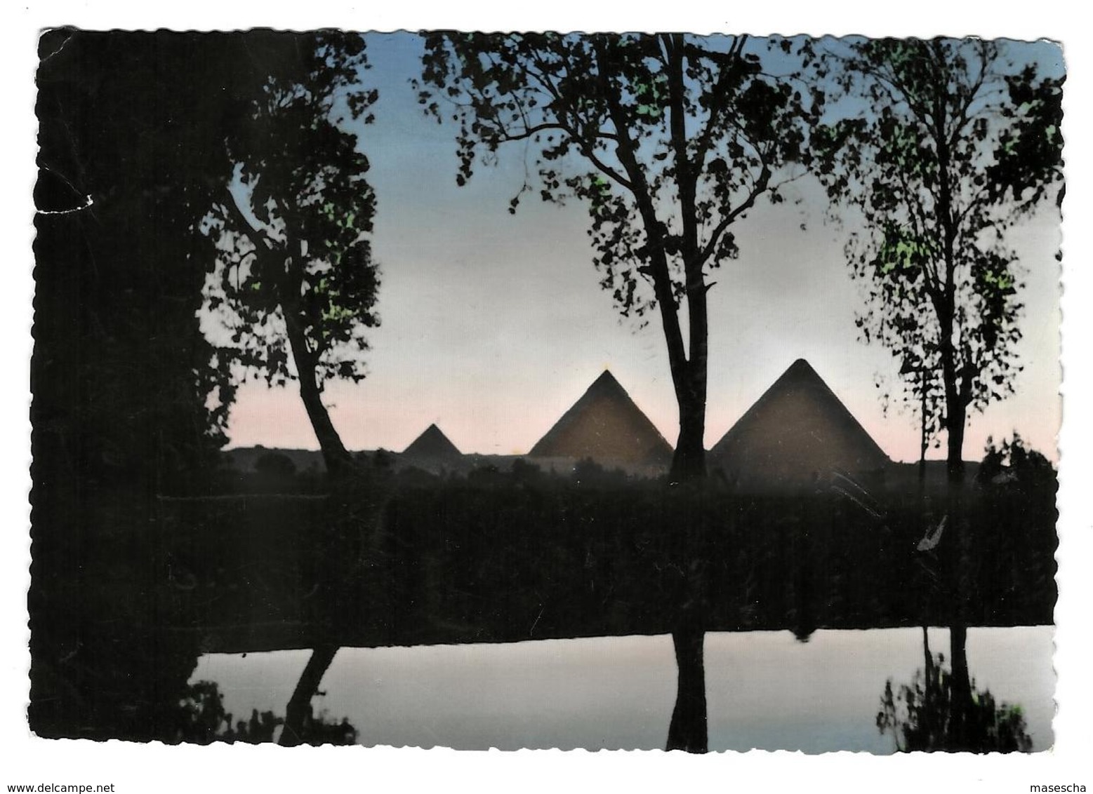 CAIRO - Twilight At Pyramids   1956 To Switzerland   (21 - Cairo