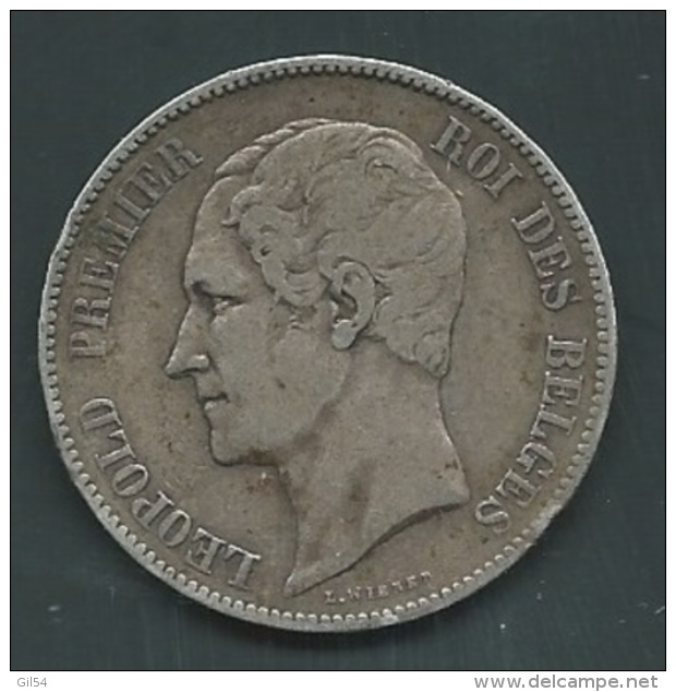 BELGIQUE - 5 FRANCS ARGENT 1849 -LEOPOLD PREMIER " TETE NUE   Silver     Pia20803 - 5 Francs