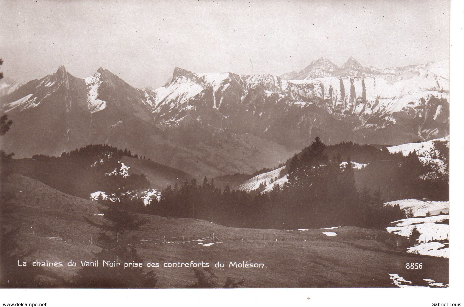 La Chaîne Du Vanil Noir Prise Des Contreforts Du Moléson Dent De Broc - Brenlaire - Folliéran - Broc