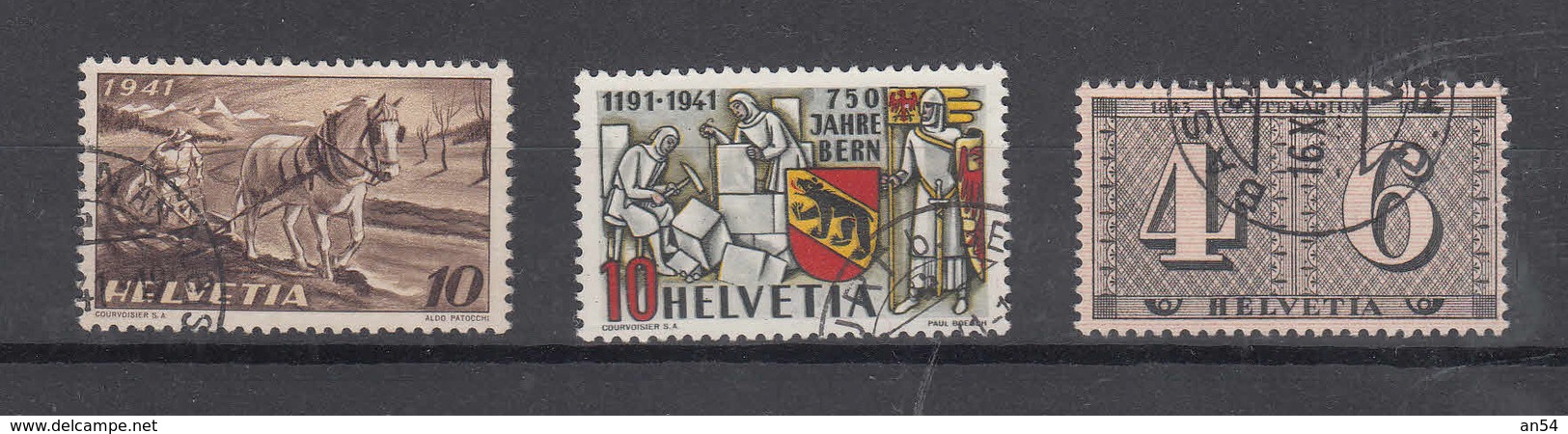 1941/43   N° 252-253-258   OBLITERES        CATALOGUE ZUMSTEIN - Used Stamps