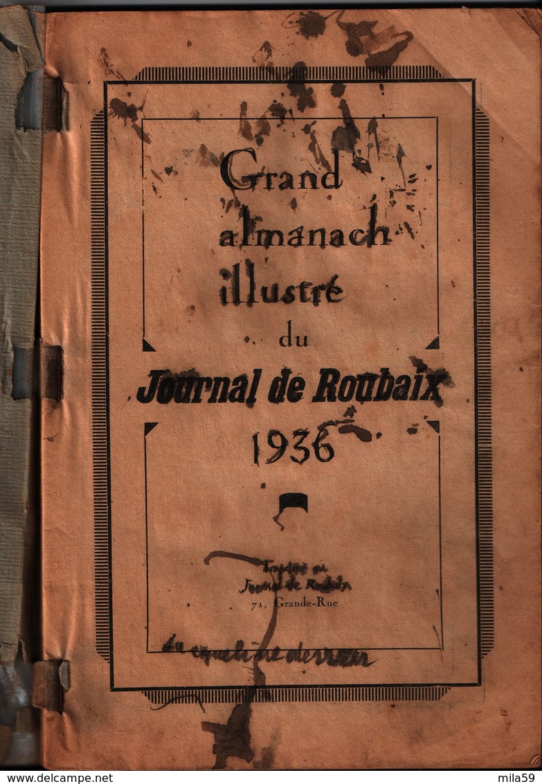 Grand Almanach Du Journal De Roubaix. 1936. - Autres & Non Classés