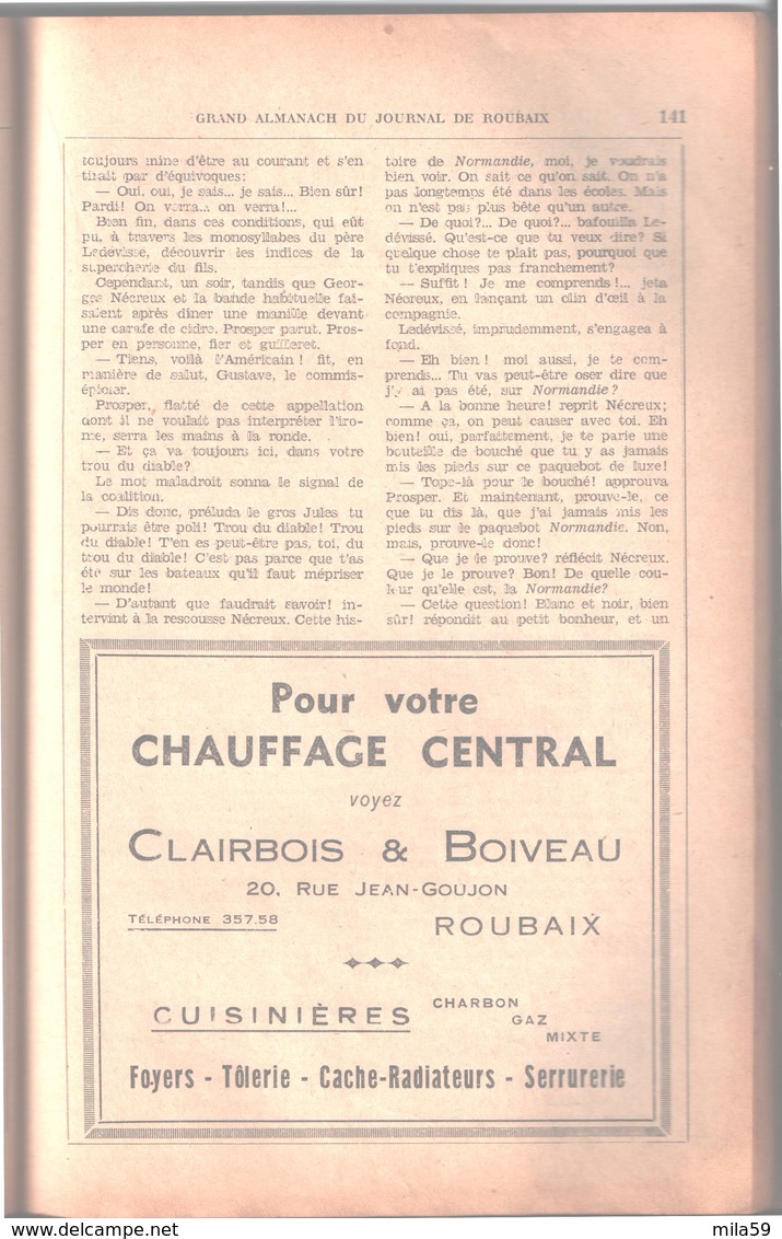 Grand Almanach du Journal de Roubaix. 1936.