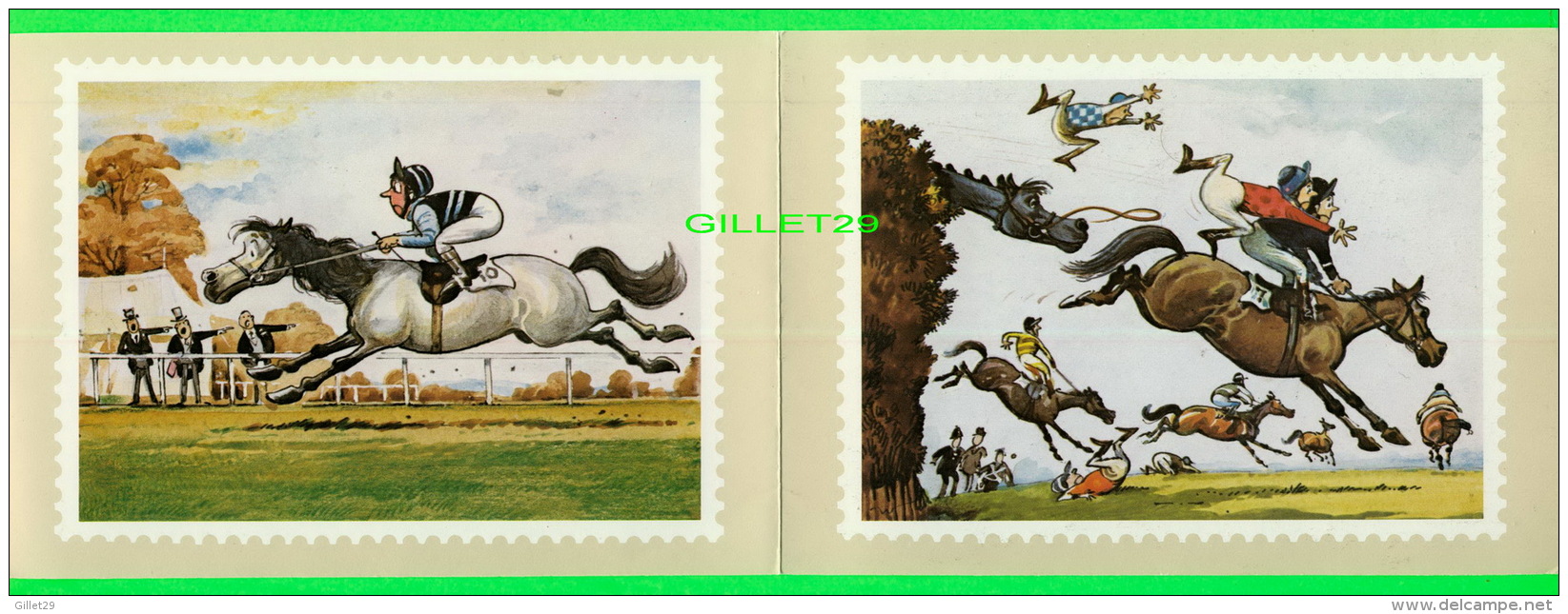 CHEVAUX - 6 PICTURES - HORSERACING BY THELWELL - - Chevaux