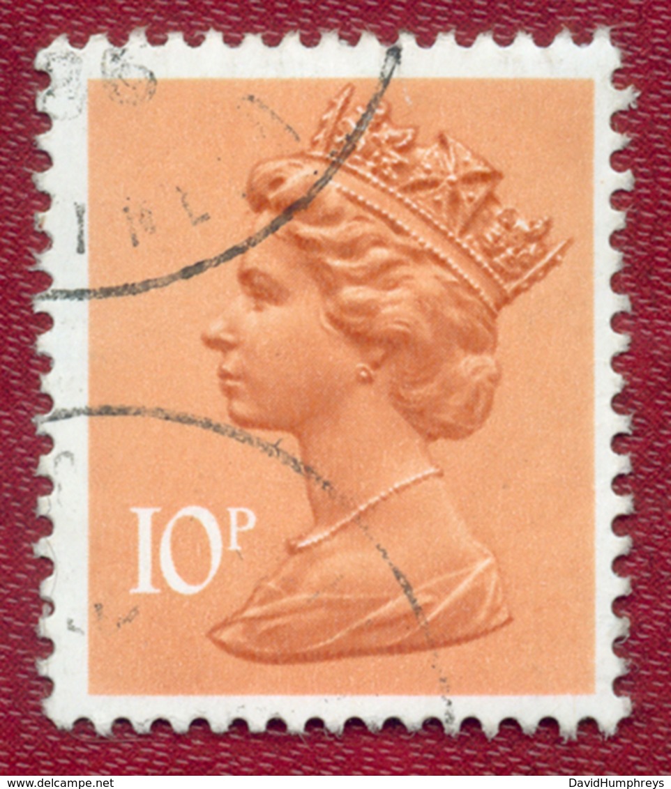 Great Britain GB 1971 - 1996 10p Orange Machin Used - Machin-Ausgaben