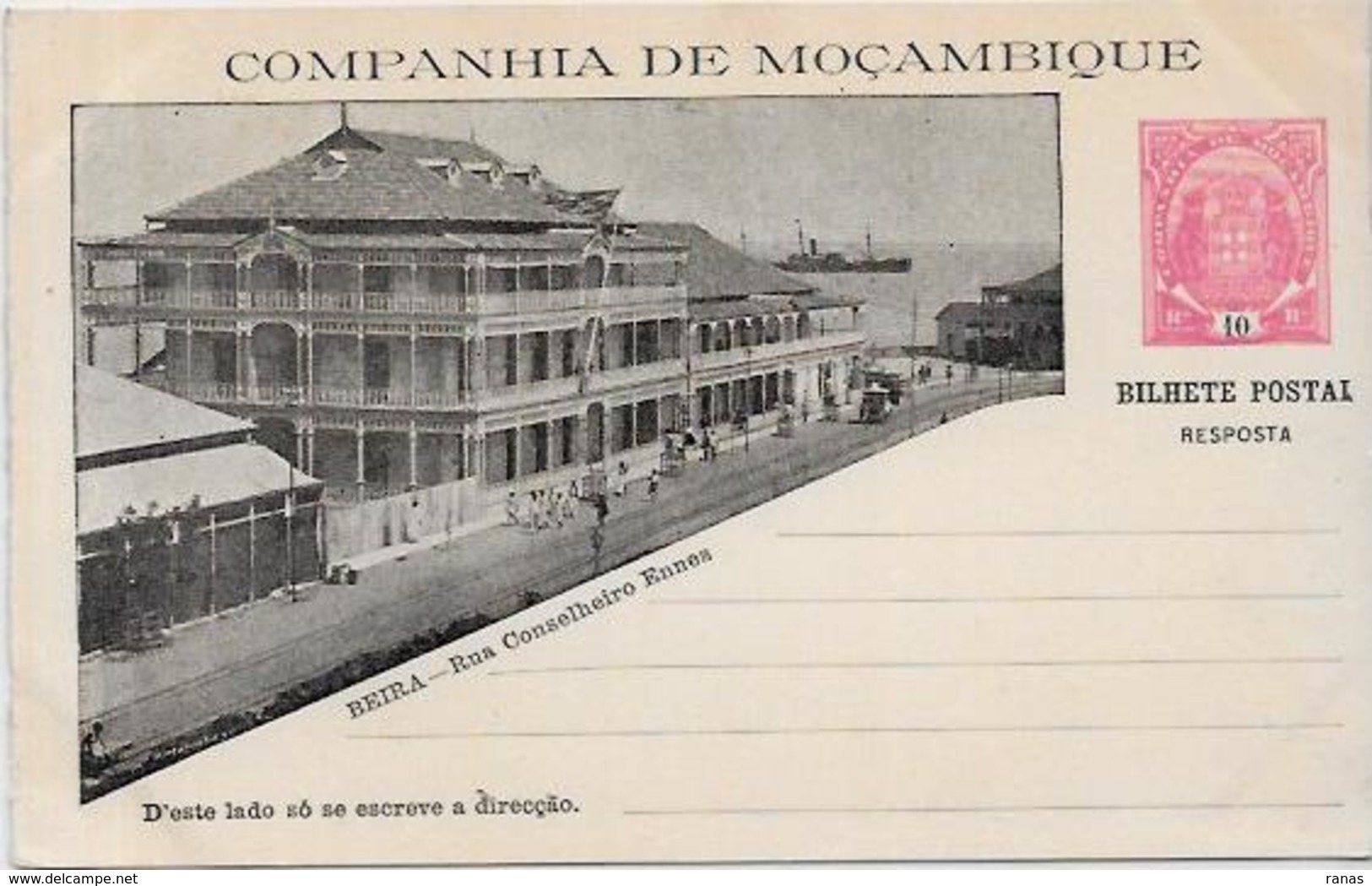 CPA Mozambique Afrique Du Sud Entier Postal Non Circulé Moçambique Beira - Mozambico