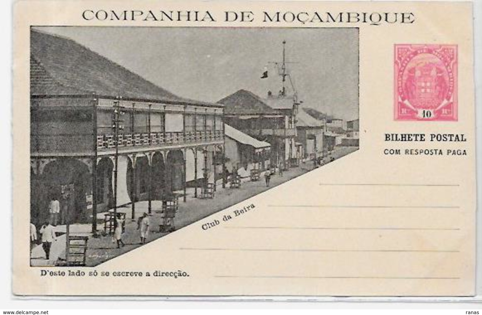 CPA Mozambique Afrique Du Sud Entier Postal Non Circulé Moçambique Beira - Mozambico