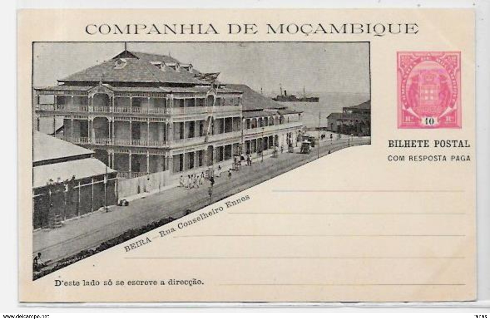 CPA Mozambique Afrique Du Sud Entier Postal Non Circulé Moçambique Beira - Mozambique