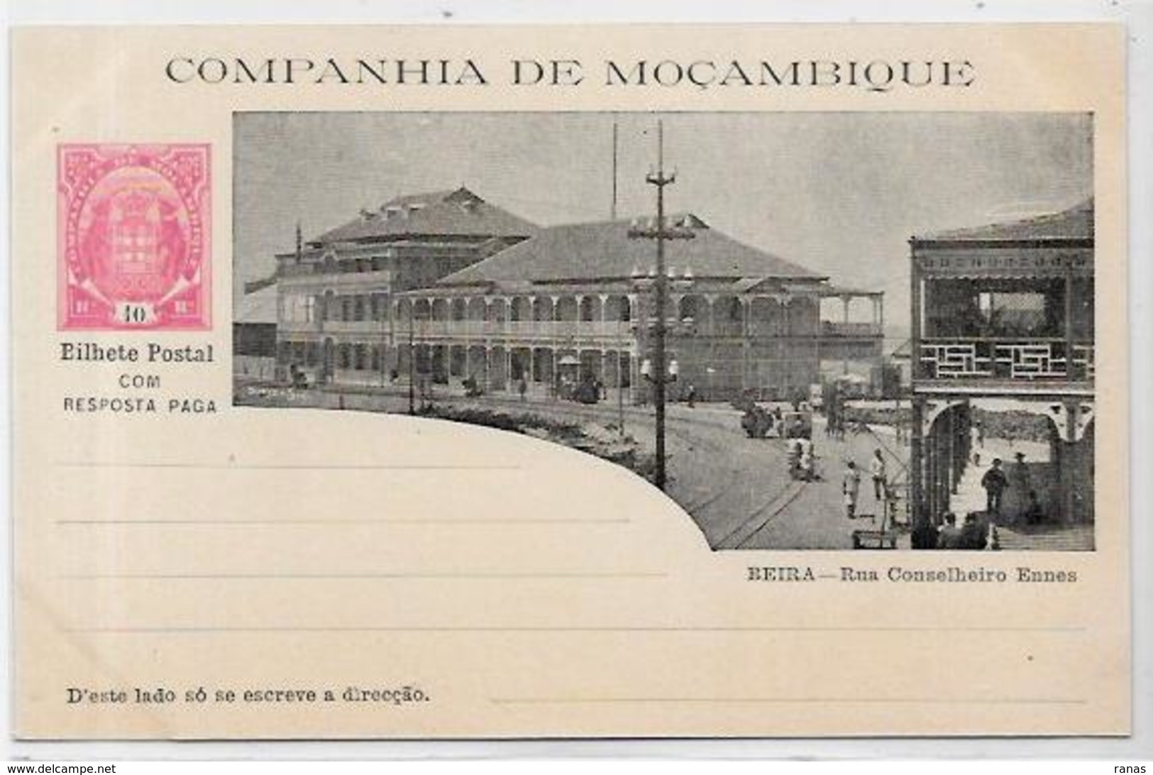 CPA Mozambique Afrique Du Sud Entier Postal Non Circulé Moçambique Beira - Mosambik