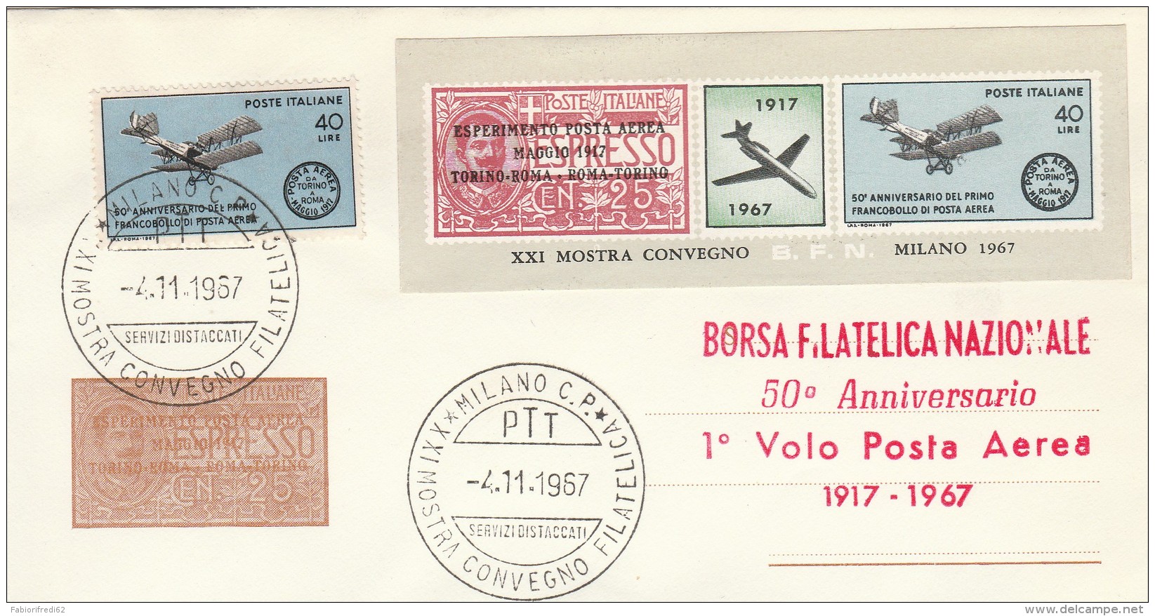 CARTOLINA 1967 MOSTRA FILATELICA MILANO (GX144 - 1961-70: Storia Postale