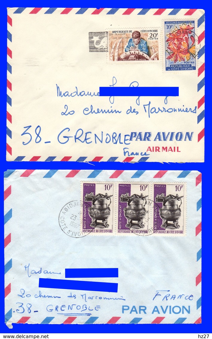 Côte D'Ivoire Lettres  1965/67 - Côte D'Ivoire (1960-...)