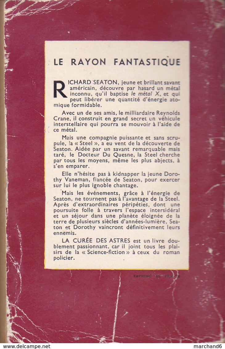 Science Fiction Le Rayon Fantastique La Curée Des Astres N°24 Edward E Smith 1954 - Le Rayon Fantastique