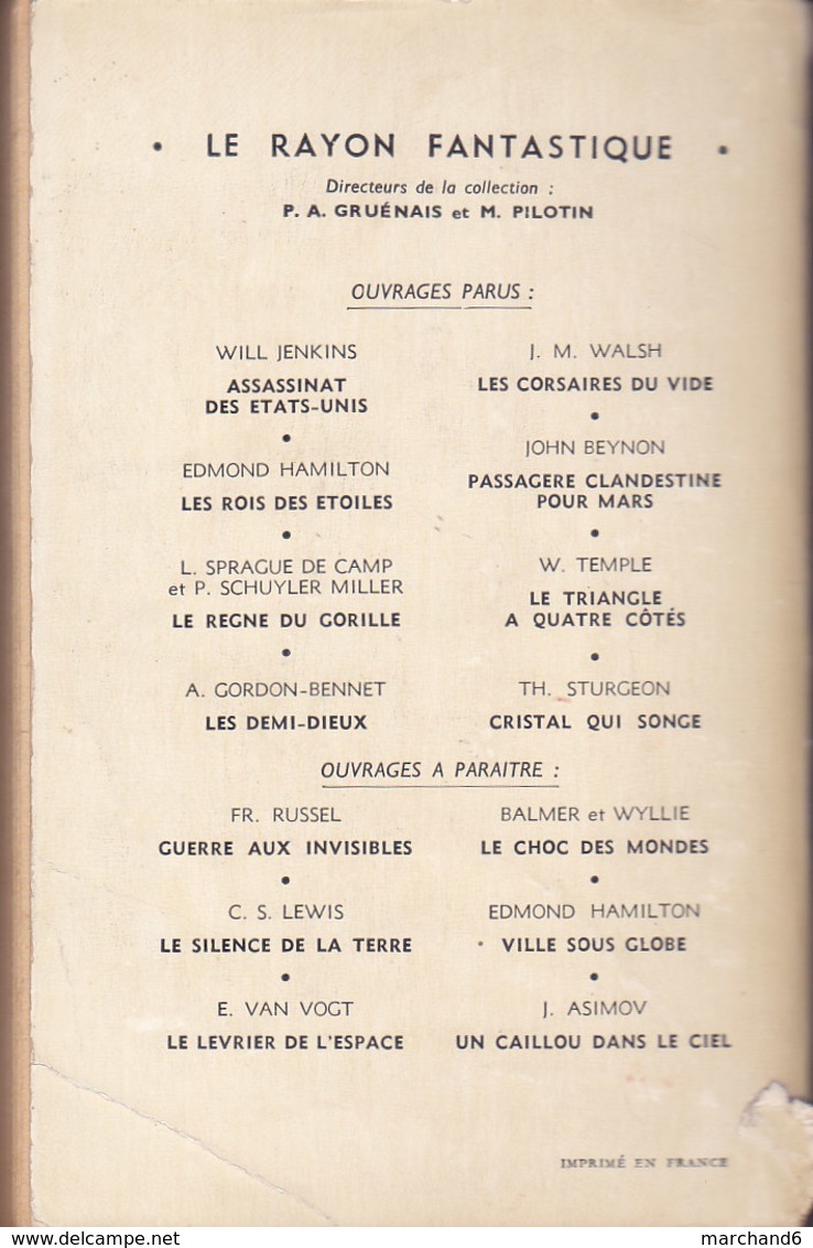 Science Fiction Le Rayon Fantastique Cristal Qui Songe N°8 Théodore Sturgeon 1952 - Le Rayon Fantastique