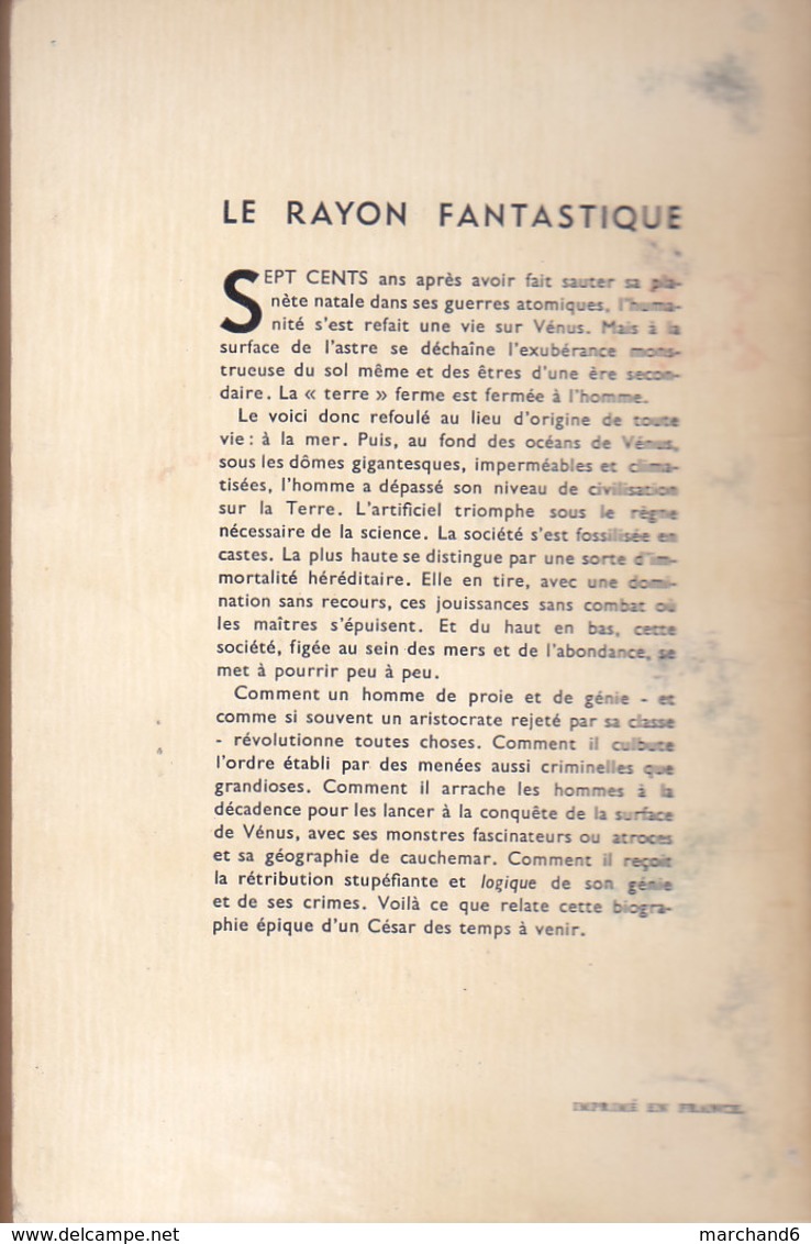 Science Fiction Le Rayon Fantastique Vénus Et Le Titan N°54 Henry Kuttner 1958 - Le Rayon Fantastique