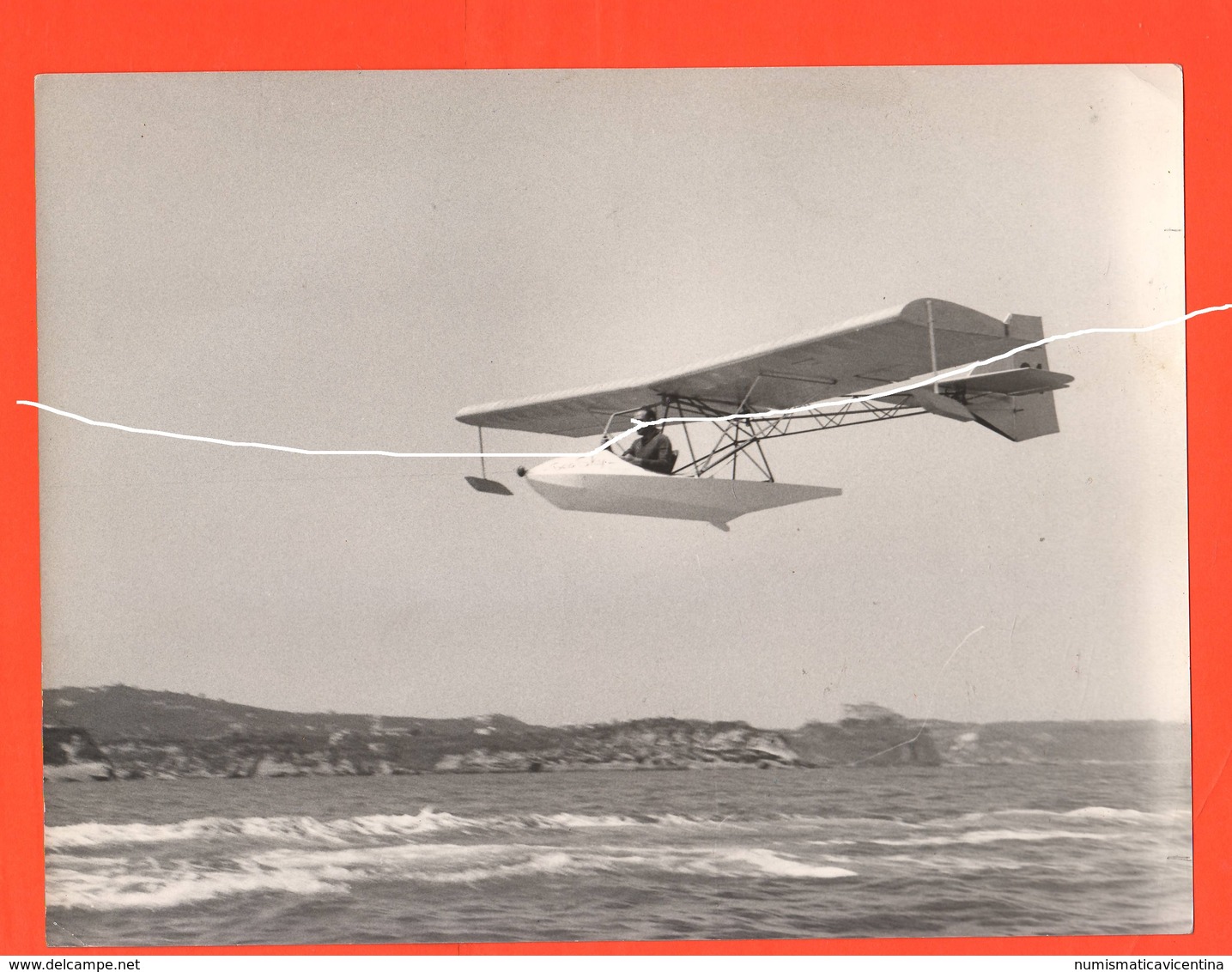 Aviazione Aliante Alianti Avion Glider Segelflugzeug Old Photo Anni '60 Timbro Partenavia - Napoli - Aviation