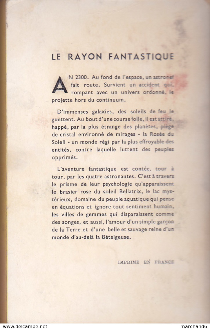 Science Fiction Le Rayon Fantastique La Rose Du Soleil N°65 Charles Henneberg 1959 - Le Rayon Fantastique