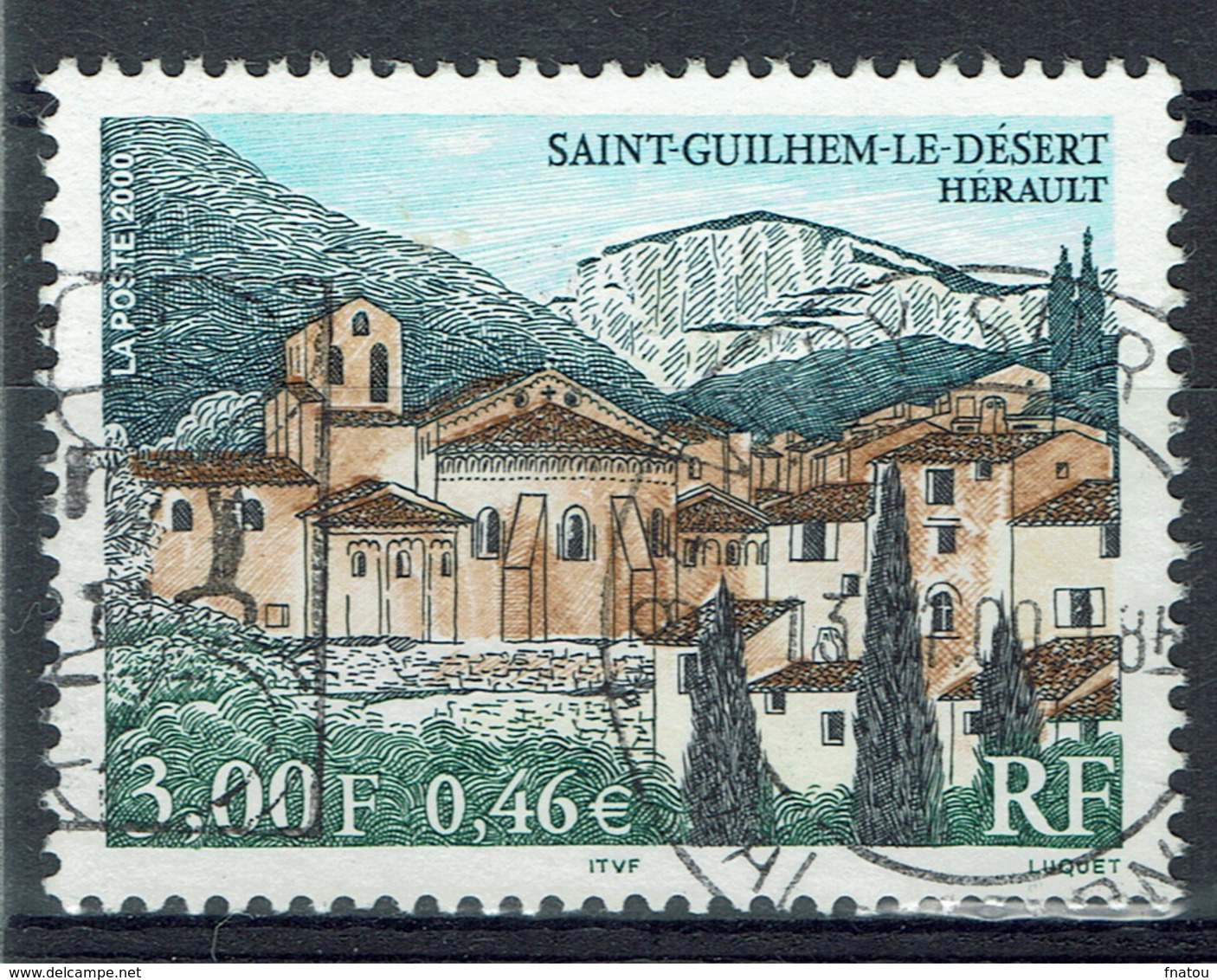 France, Saint-Guilhem-le-Désert, Occitanie Region, 2000, VFU - Used Stamps