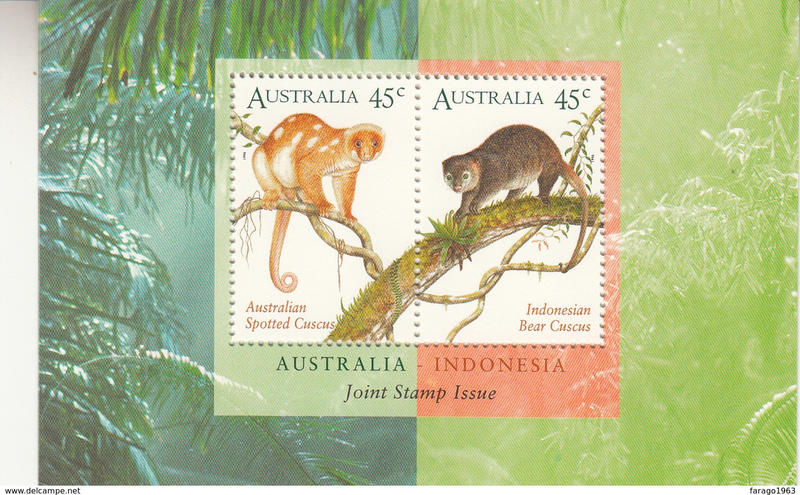 1996 Australia Indonesia Mammals   Souvenir Sheet MNH - Other & Unclassified