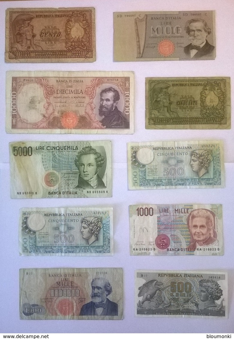 Lot De 10 Billets De Banque ITALIE - Sonstige & Ohne Zuordnung