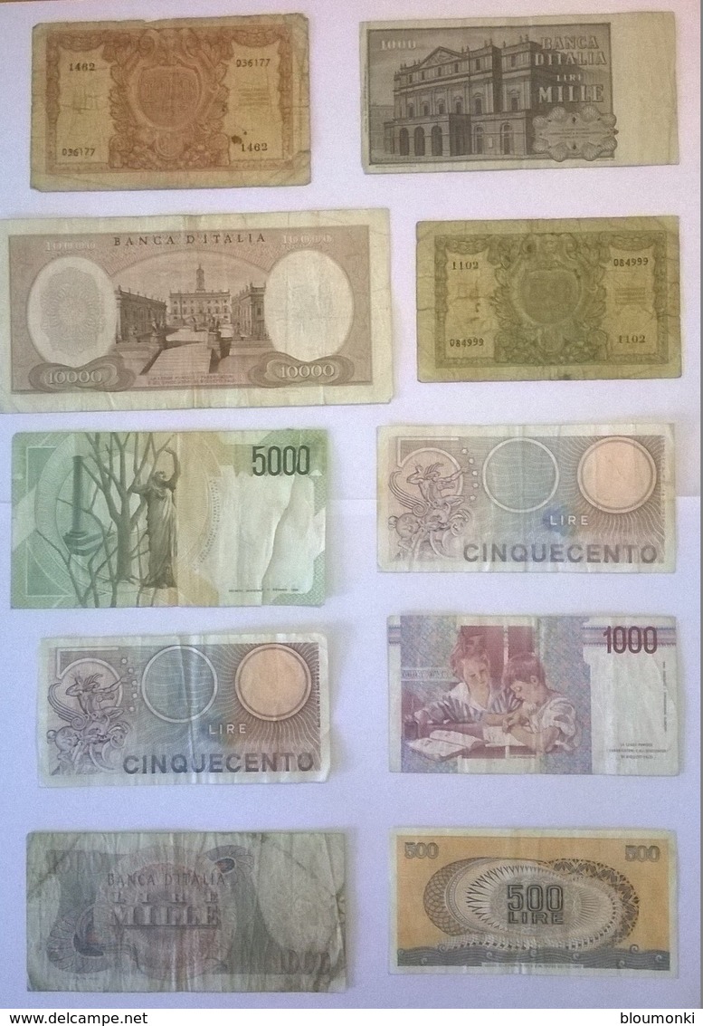 Lot De 10 Billets De Banque ITALIE - Autres & Non Classés