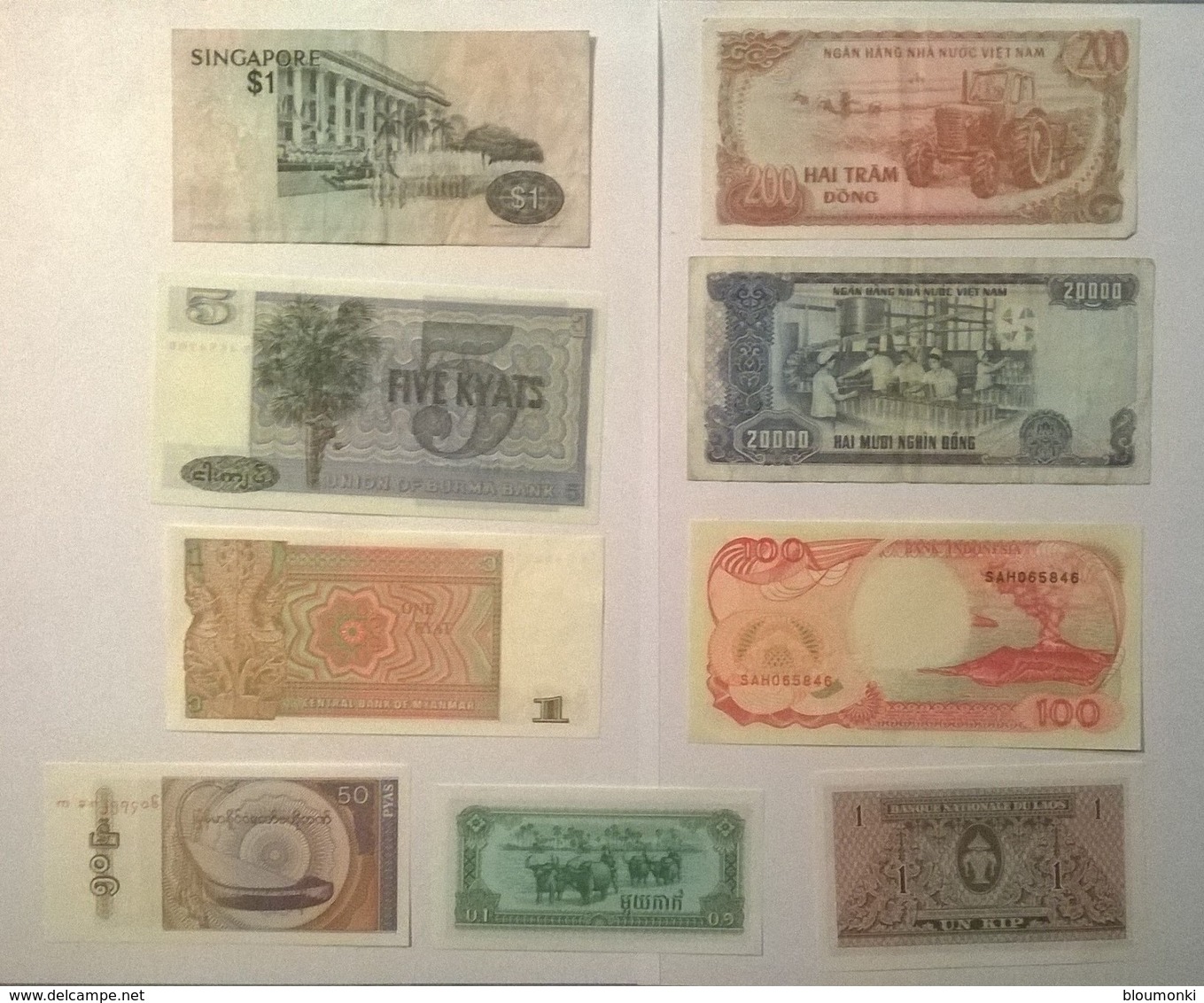 Lot De 9 Billets De Banque ASIE - Autres - Asie