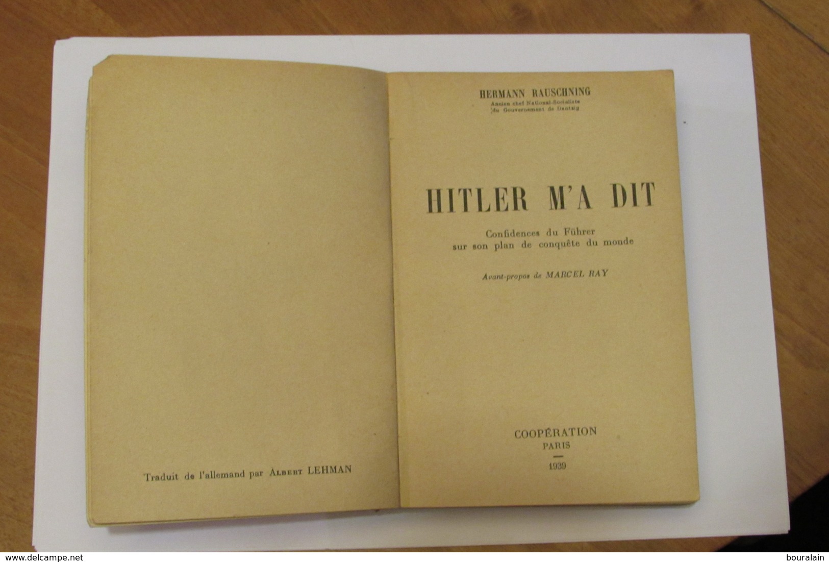 Hitler M'a Dit - Hermann Rauschning - Français