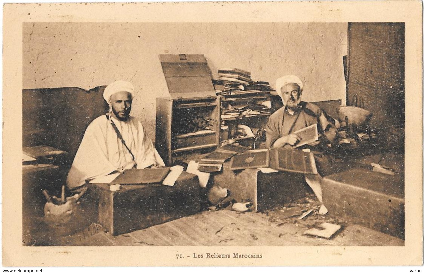 METIERS - RELIEURS MAROCAINS  -  EDItions FLANDRIN à CASABLANCA N° 71  Voyagé En 1925 - Artisanat