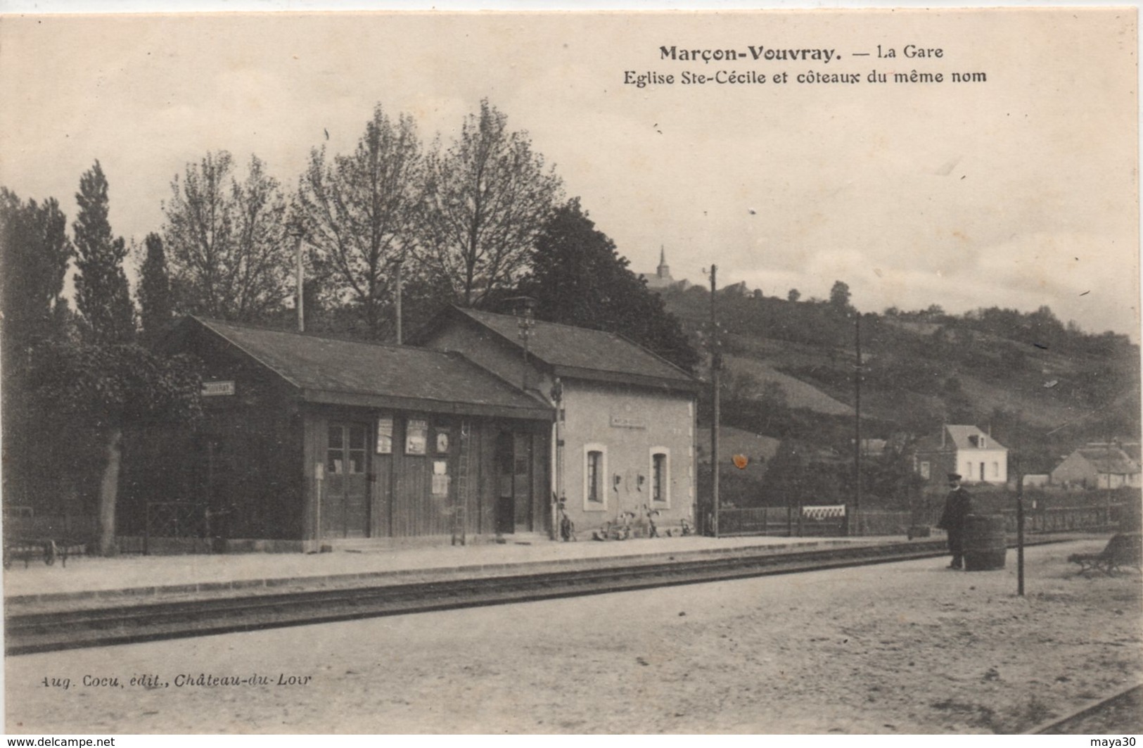 72 Marçon - Vouvray , La Gare,église St Cécile - Other & Unclassified