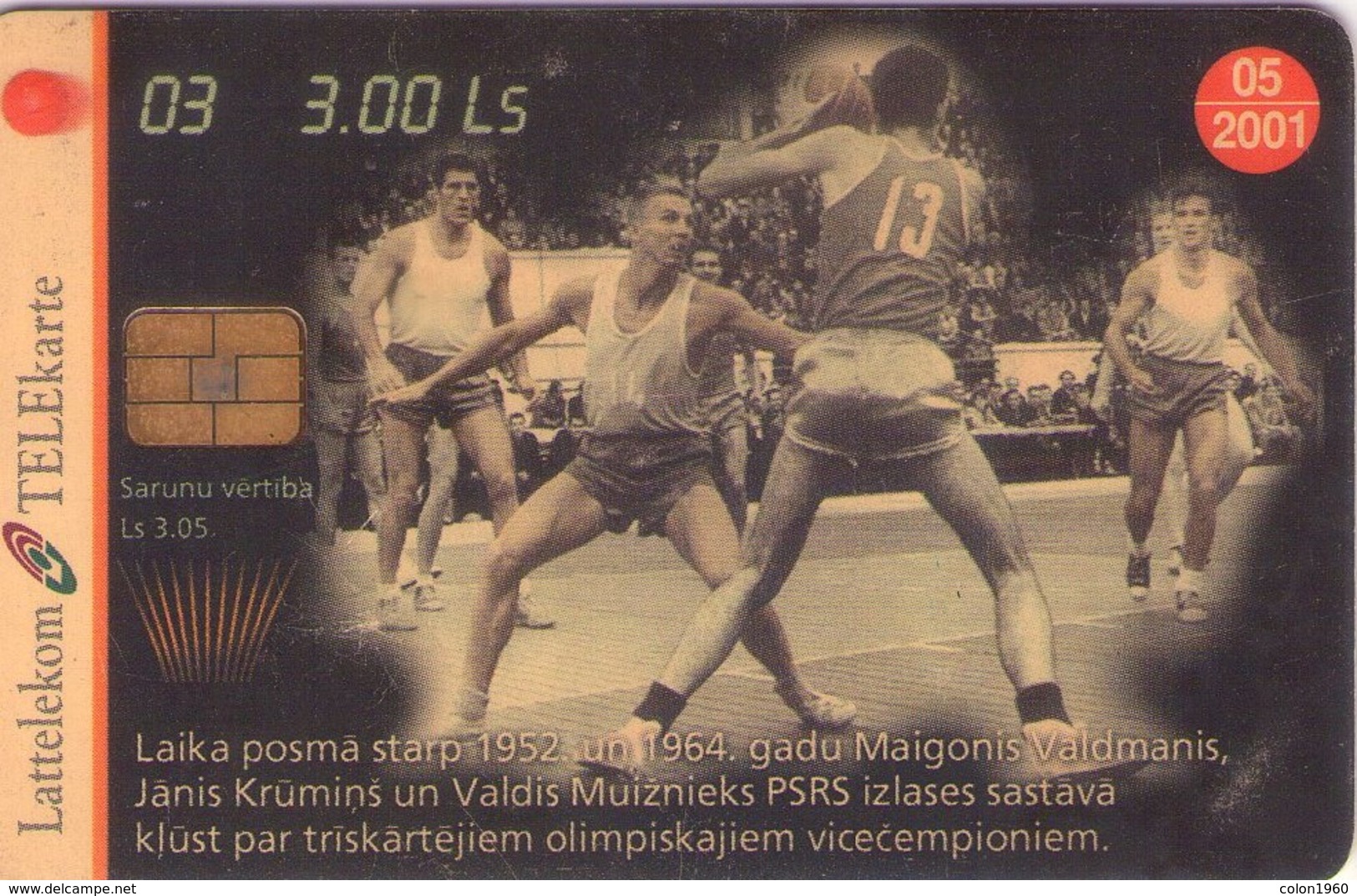 LETONIA. LV-LTK-0045. BALONCESTO - Basketball-3. 2000-03. 35000 Ex. (048) - Letonia