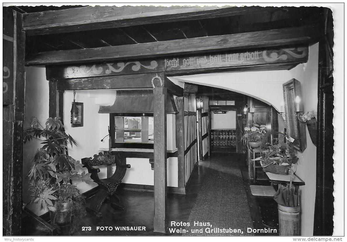 AK 0871  Dornbirn -  Wein- Und Grillstuben " Rotes Haus " / Foto Winsauer Um 1950-60 - Dornbirn