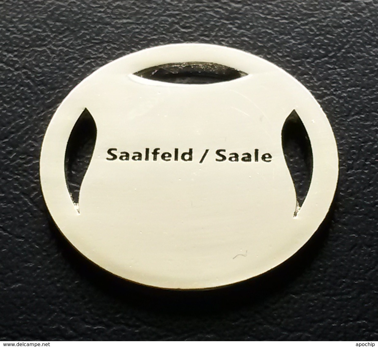 Saalfeld / Saale Wappen Einkaufswagenchip EKW Chip Jeton Caddie - Trolley Token/Shopping Trolley Chip