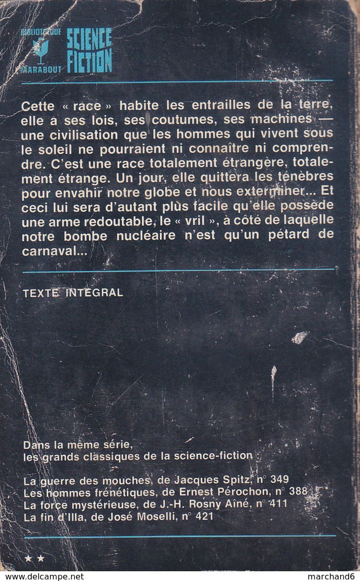 Science Fiction Marabout La Race à Venir Celle Qui Nous Exterminera N°438 Edward Bluwer Lytton 1973 - Marabout SF