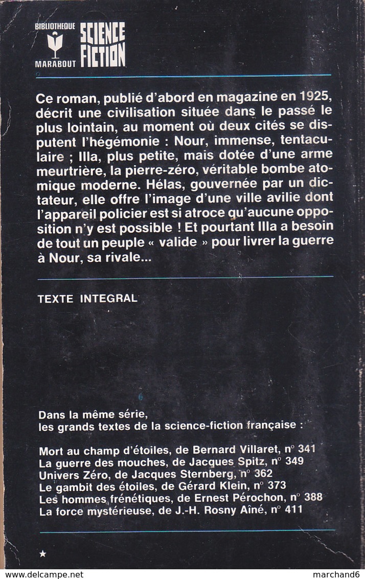 Science Fiction Marabout La Fin D Illa Le Règne De L Abrutissement Et De La Terreur N°421 José Moselli 1972 - Marabout SF