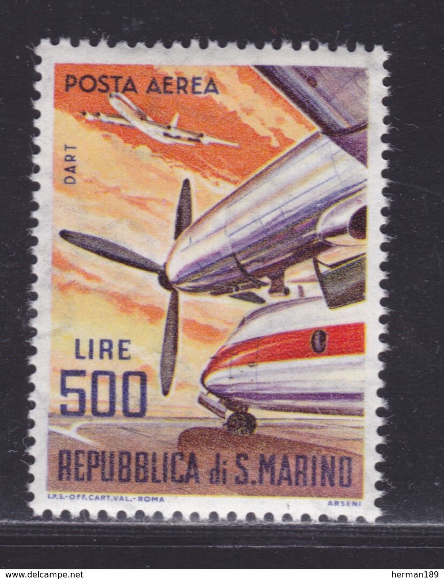 SAINT-MARIN AERIENS N°  137 ** MNH Neuf Sans Charnière, TB (D5894) Avion De Ligne, Dart - Luftpost