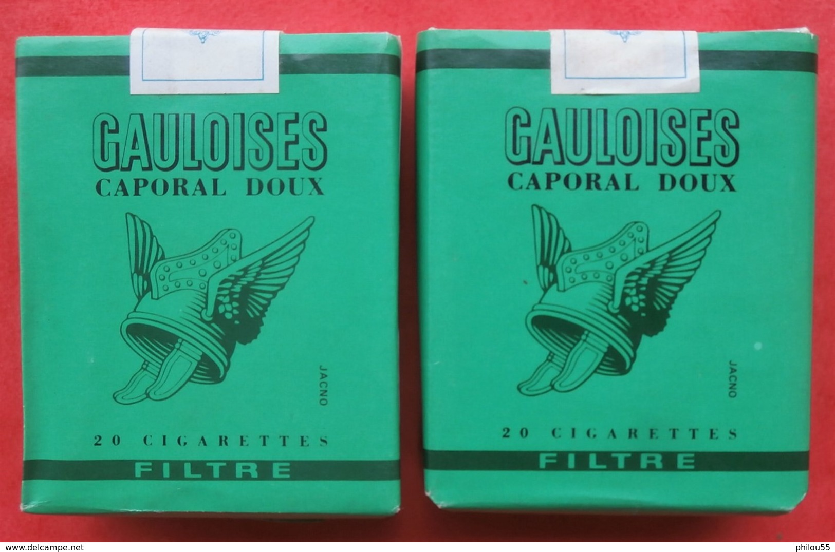 COLLECTION 2 Paquets De GAULOISES VERTES Filtre Caporal Doux JACNO - Altri & Non Classificati