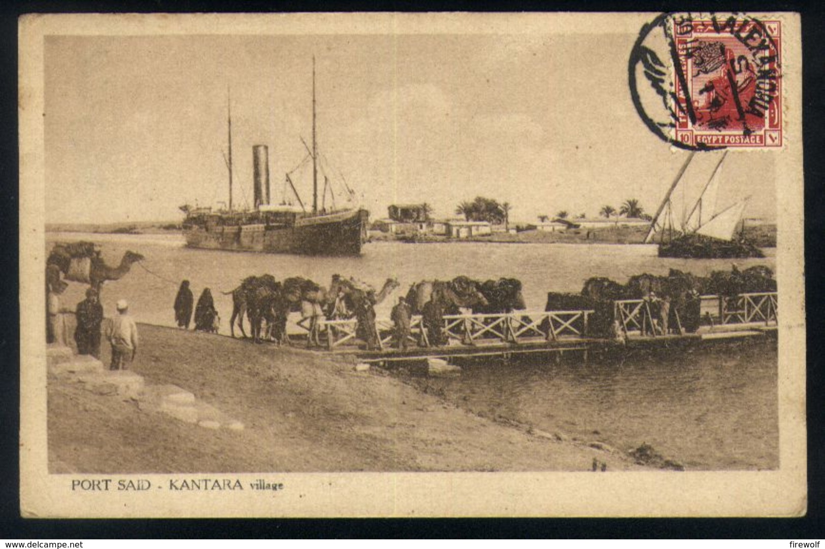 B10 - Egypt - Port Said - Kantara Village - Ship Camels - Used Alexandria 1923 - Port-Saïd