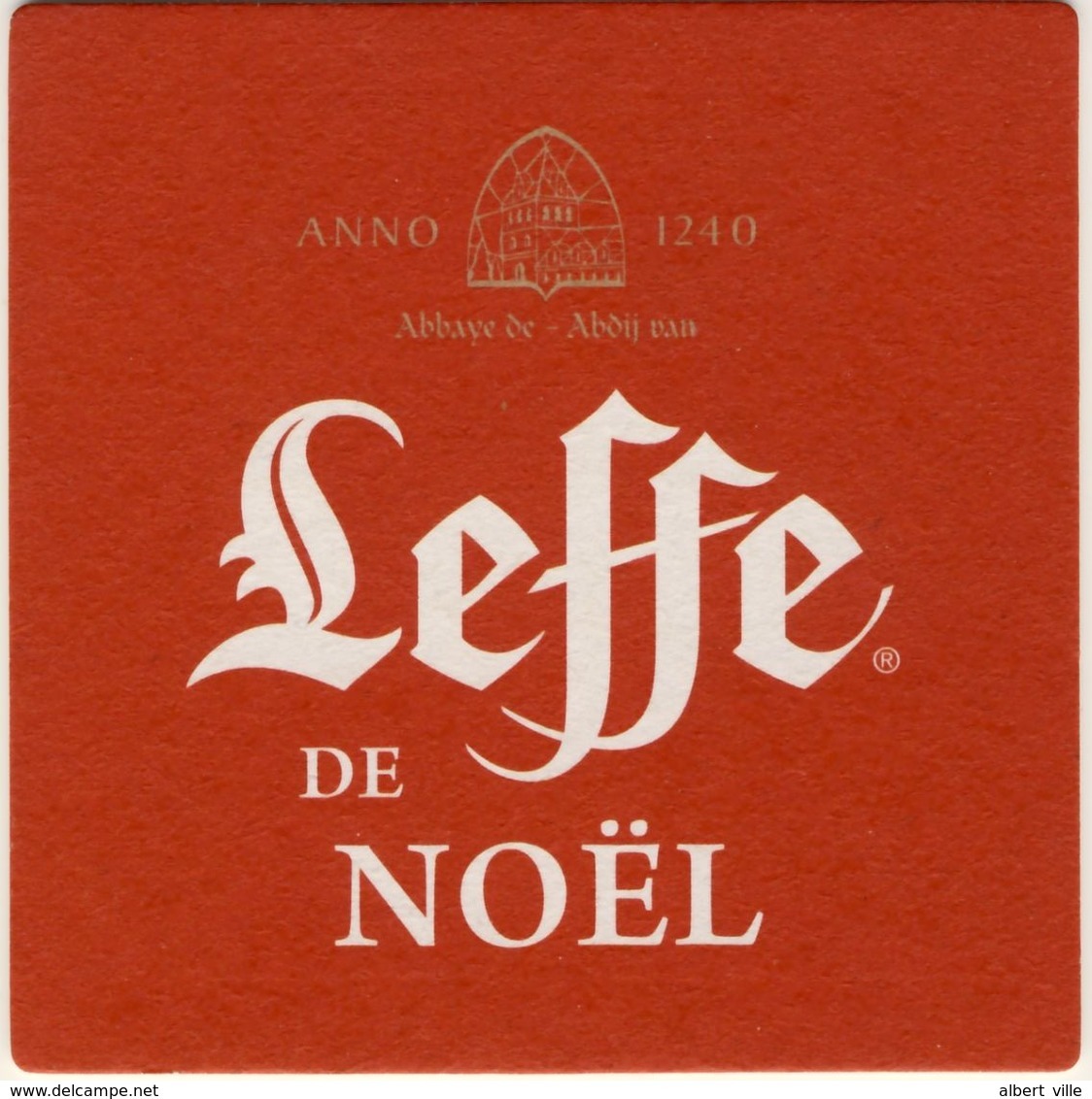 1 Sous-bock, Bierviltje, Bierdeckel, Beer Coaster LEFFE DE NOEL 2017 NOUVEAU, NEW, LEFFE OF CHRISTMAS - Sous-bocks