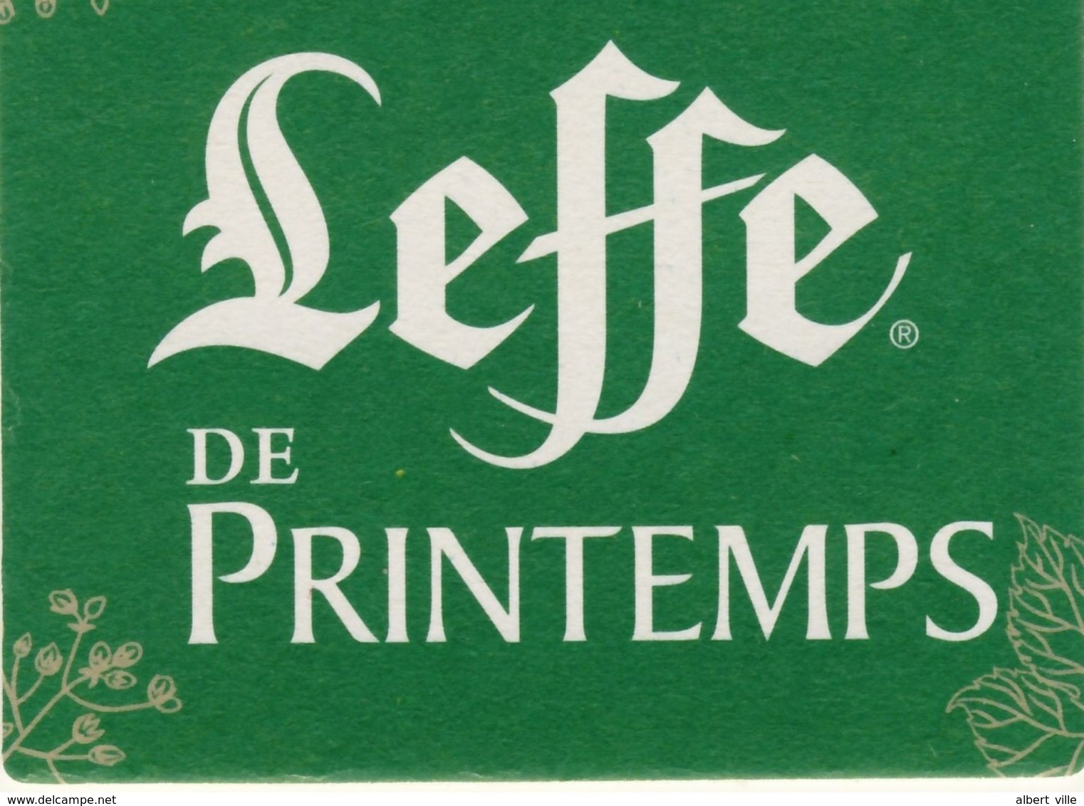 1 Sous-bock, Bierviltje, Bierdeckel, Beer Coaster LEFFE DE PRINTEMPS 2018 NOUVEAU, NEW, - Sous-bocks